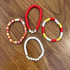 Chiefs Red and Yellow Friendship Bracelet Set